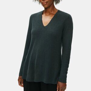 NWT Eileen Fisher Alpine Ultrafine Merino Regenerative Wool V-Neck Tunic